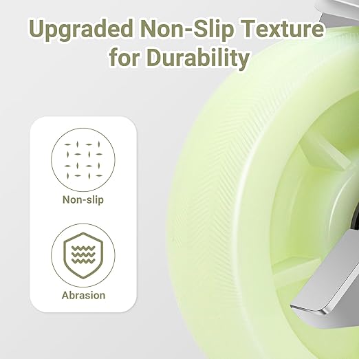 W B D WEIBIDA Heavy Duty Caster Wheels 6 Inch - 4500 LBS, PP Plate Castor Set of 4 with Double Ball Bearings, Non-Marking Quiet Industrial Swivel Casters for Hand Trucks, Carts, Industrial Equipment