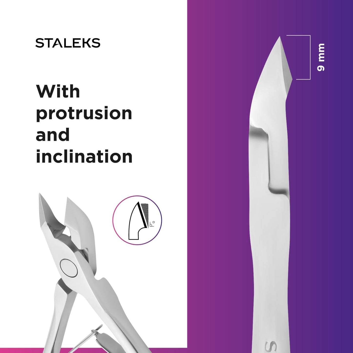 STALEKS PRO Expert 90 7mm Professional Cuticle Nippers – Stainless Steel Skin Nippers for Manicure