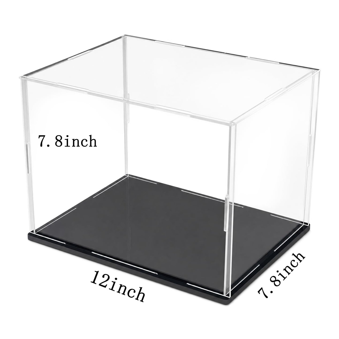 IDAFSA Clear Acrylic Display Case, 12x8x8 inch (30x20x20 cm)