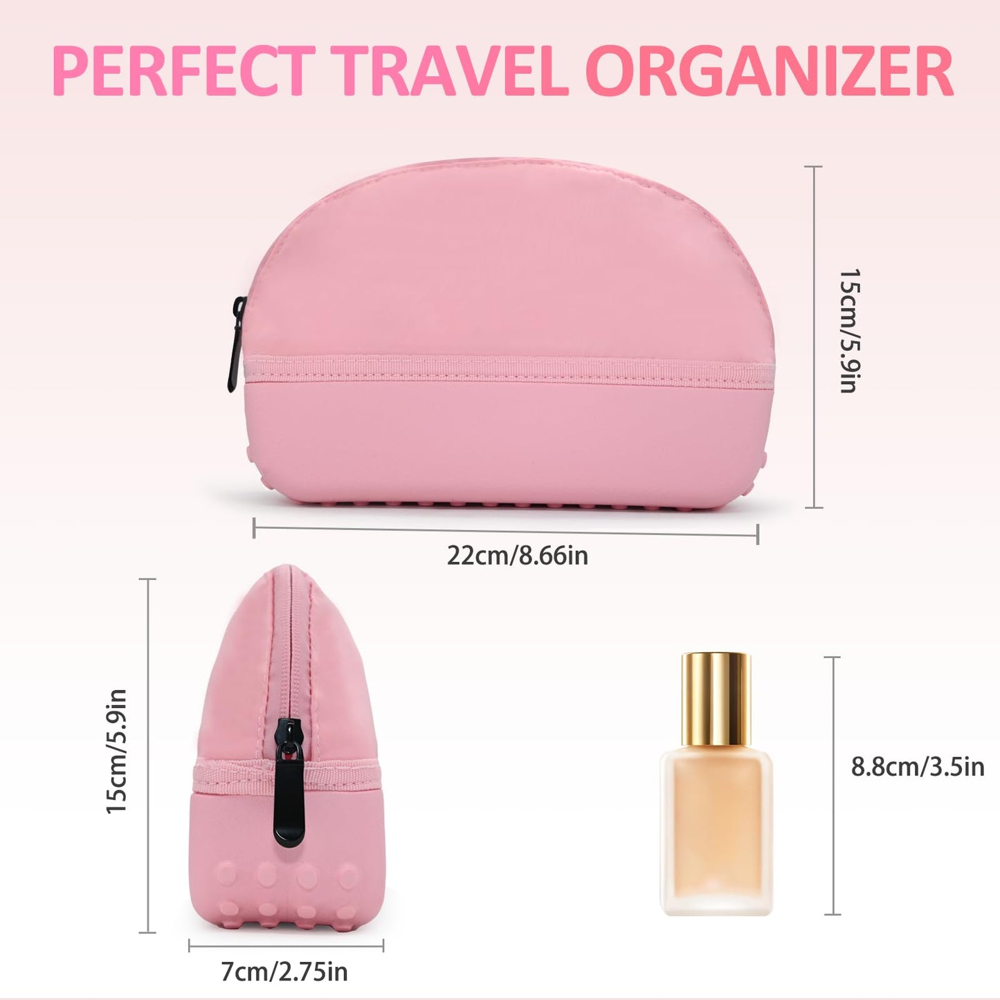 Juyeesm Cosmetic Makeup Bag for Bogg Bag, 8.7 x 6 x 2.8in Waterproof, Daily & Travel Beauty Organizer Case