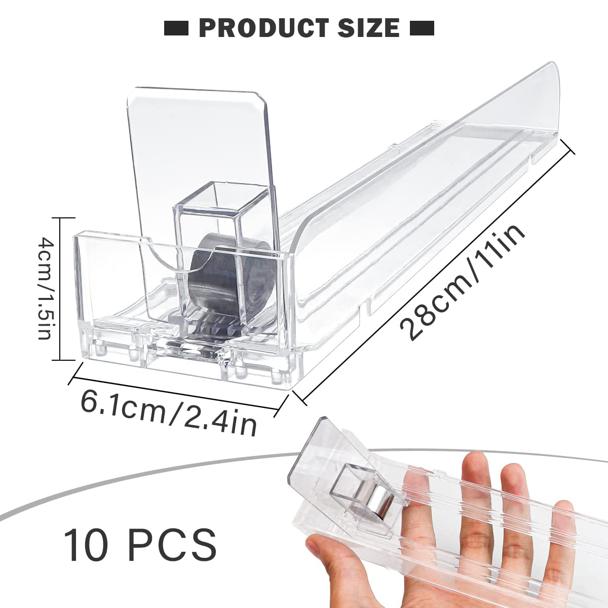 FERCAISH 10 Pcs Store Display Shelves Matchbook Display Case, 10pcs Automatic Tobacco Display Stand Rack Pushers Cigarette Display Holder