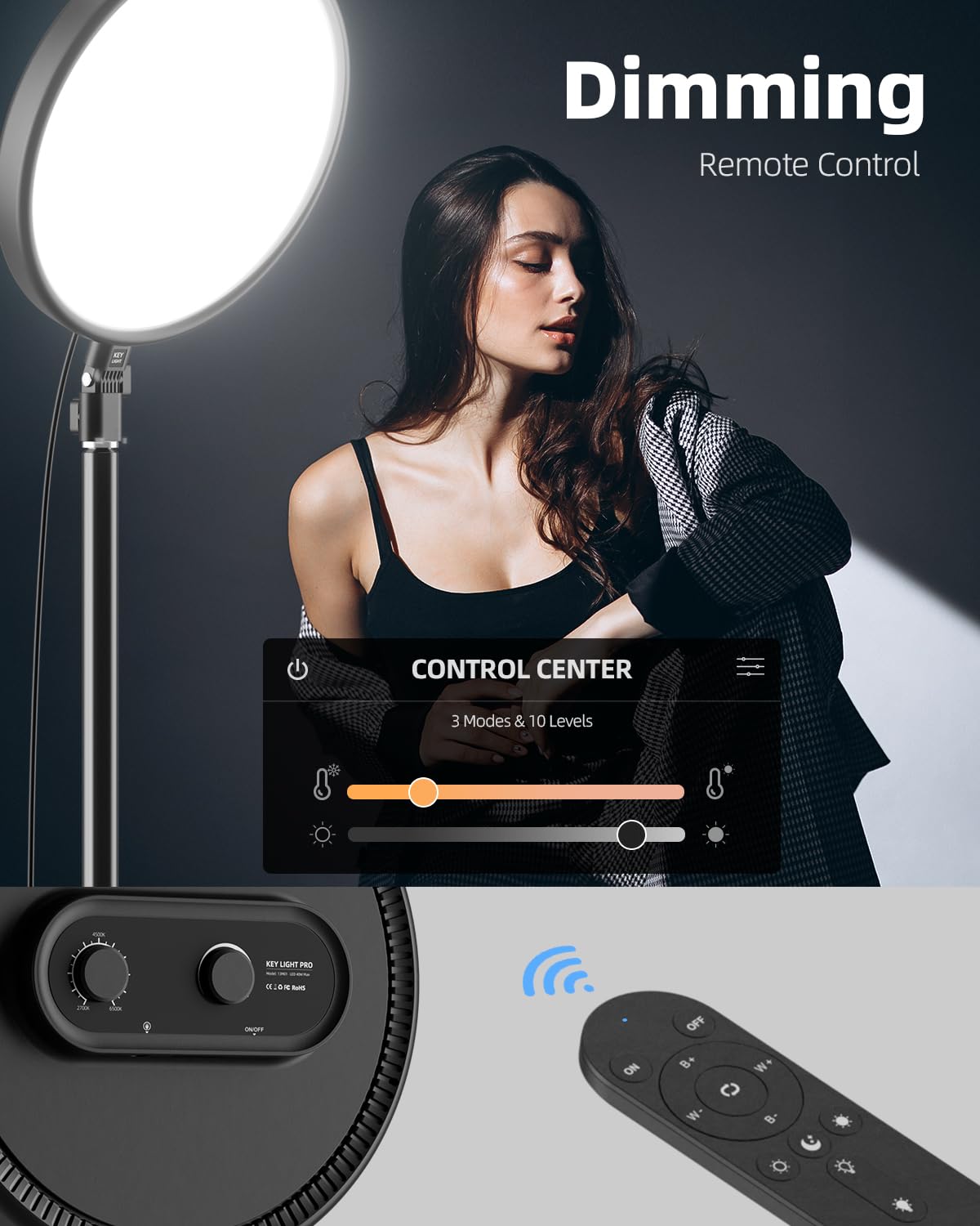 TODI Large Ring Light with 79" Stand, 6500K Full-Screen Selfie Ring Light with Stand and Phone Holder, Professional Big Ring Light for TikTok Light, Barber, Stream, Video, YouTube, Makeup, Photography