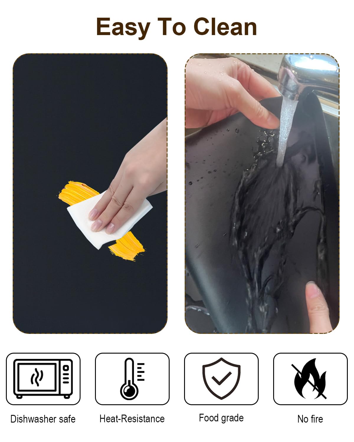 Silicone Crafting Mats, 12"x16"x2MM Large Art Mat for Crafts, Heat Resistant Non Stick Work Surface for Epoxy Resin, Jewelry Making, Painting, Clay, Scrapbooking and Table Protection, 3PCS