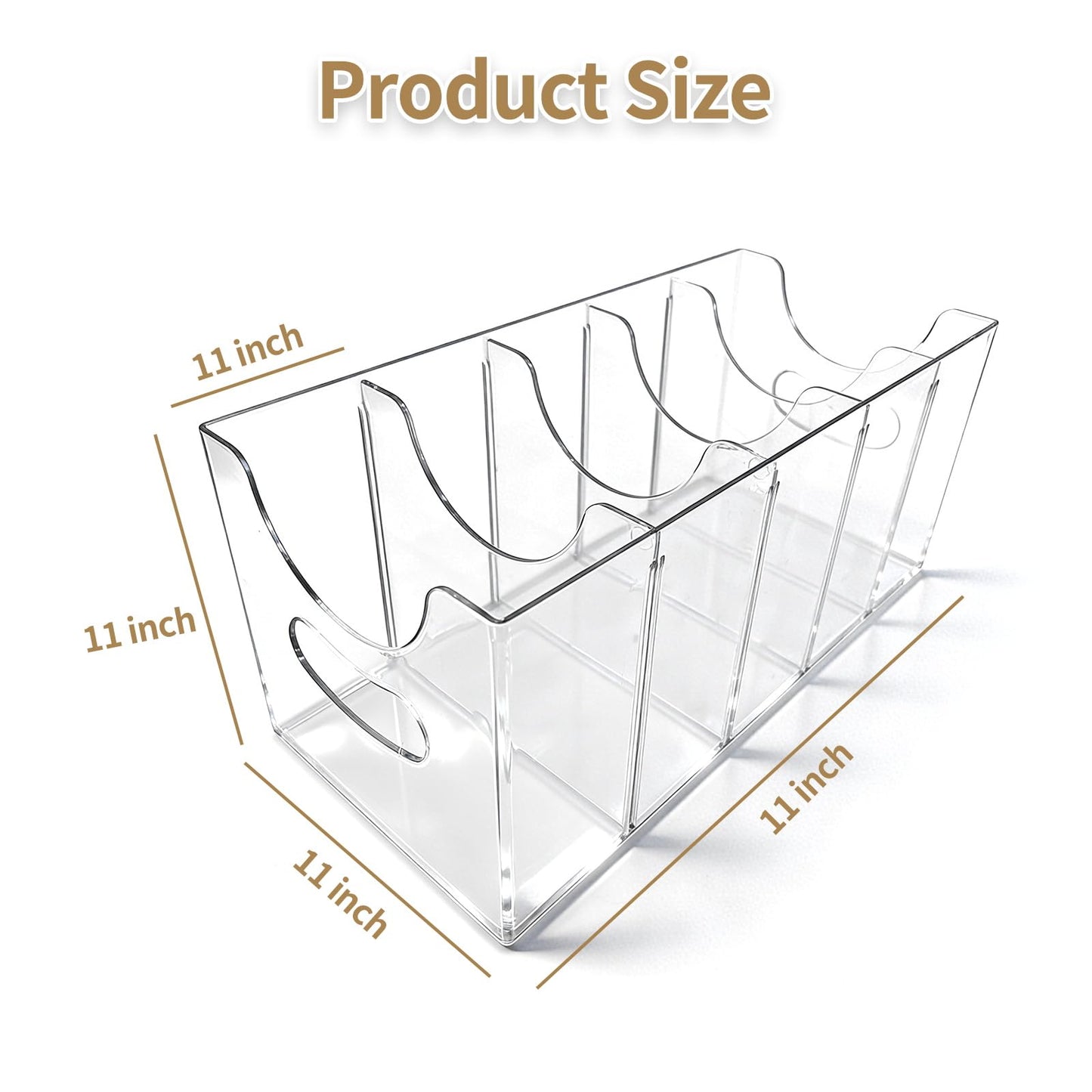 Sazunrel Acrylic Belt Organizer, Belt Holder Organizer 5 Compartments Clear Storage Holder for Closet & Drawer, Adjustable Display Case for Ties, Belts and Accessories