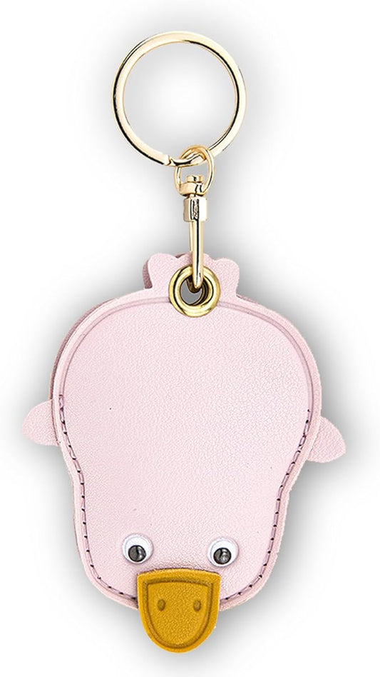 Leather Keychain Case Holder Compatible with Apple AirTag, GPS Airtag Keychain Finder Tracker with Key Ring, Anti-Scratch Protective Air Tag Cover