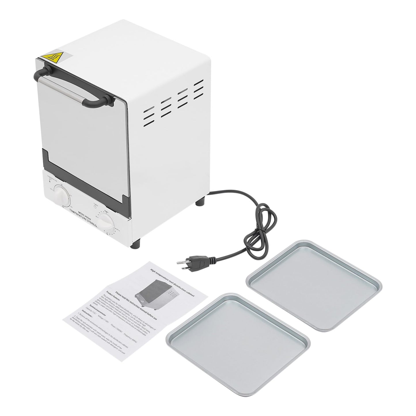 Nail Tool Cleaner, High Temperature Tool Sterilizer 12L, 110V 1000W Multifunctional Sterilizer w/Temperature Control & Timer & 2 Stainless Trays, 32℉-482℉, Nail Salon Equipment for Salon/Nail Tools