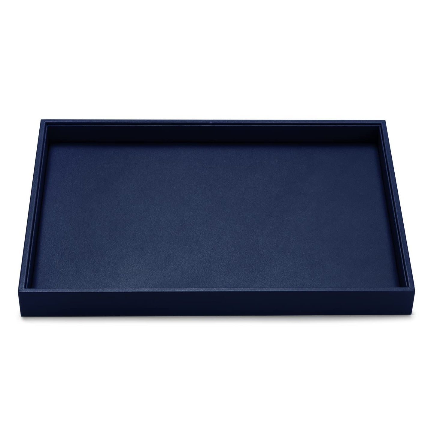 Oirlv Elegant Blue Jewelry Display Tray Stackable Jewelry Trays Jewelry Drawer Organizer Rings Earrings Necklace Storage