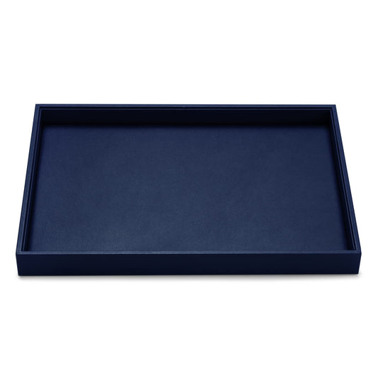 Oirlv Elegant Blue Jewelry Display Tray Stackable Jewelry Trays Jewelry Drawer Organizer Rings Earrings Necklace Storage