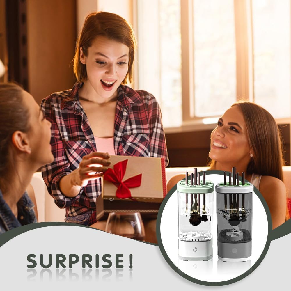 HorizonMart - Automatic Makeup Brush Cleaner Machine - Fast Dryer & Deep Cleaning Tool for All Brush Sizes, Portable & Easy to Use.