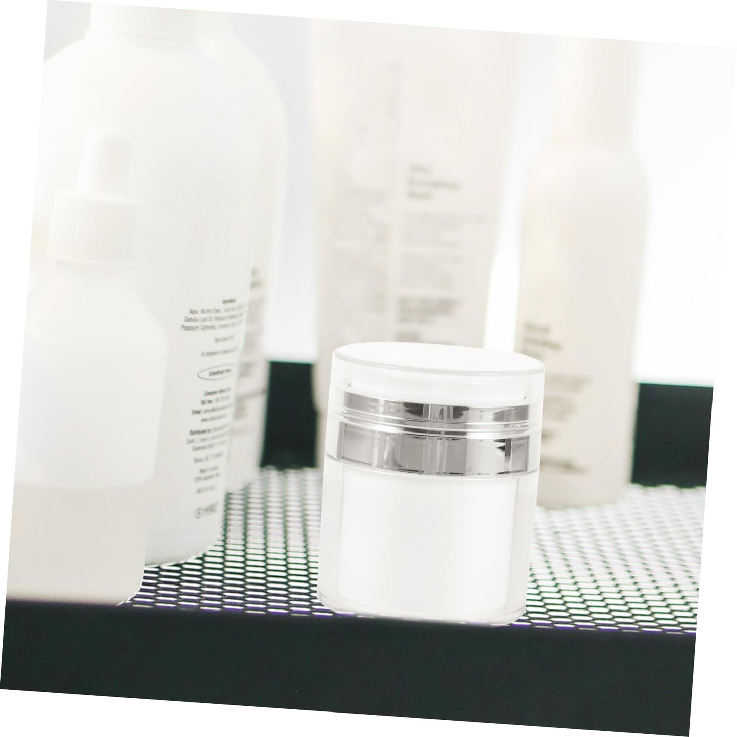 6 Pcs Press Cream Jar Airless Lotion Dispenser Airless Pump Jars Airless Lotion Bottle Refillable Airless Lotion Jar Cream Sub Bottle Sample Container Pot Airless Pump Bottle/1249