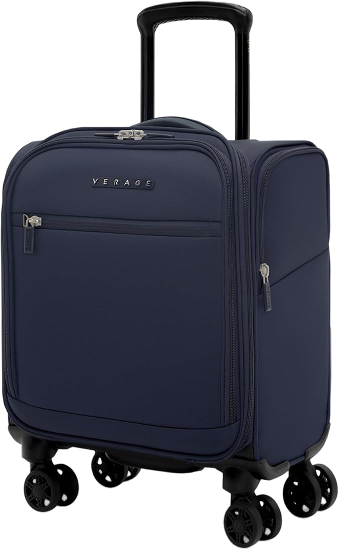 Verage Underseat Carry On Luggage with Wheels & USB Port,14 inch Wheeled Spinner Carry-on Luggages Bags for Airlines, Lightweight Overnight Suitcase for Men Women (14-Inch Compact Underseat Pro)
