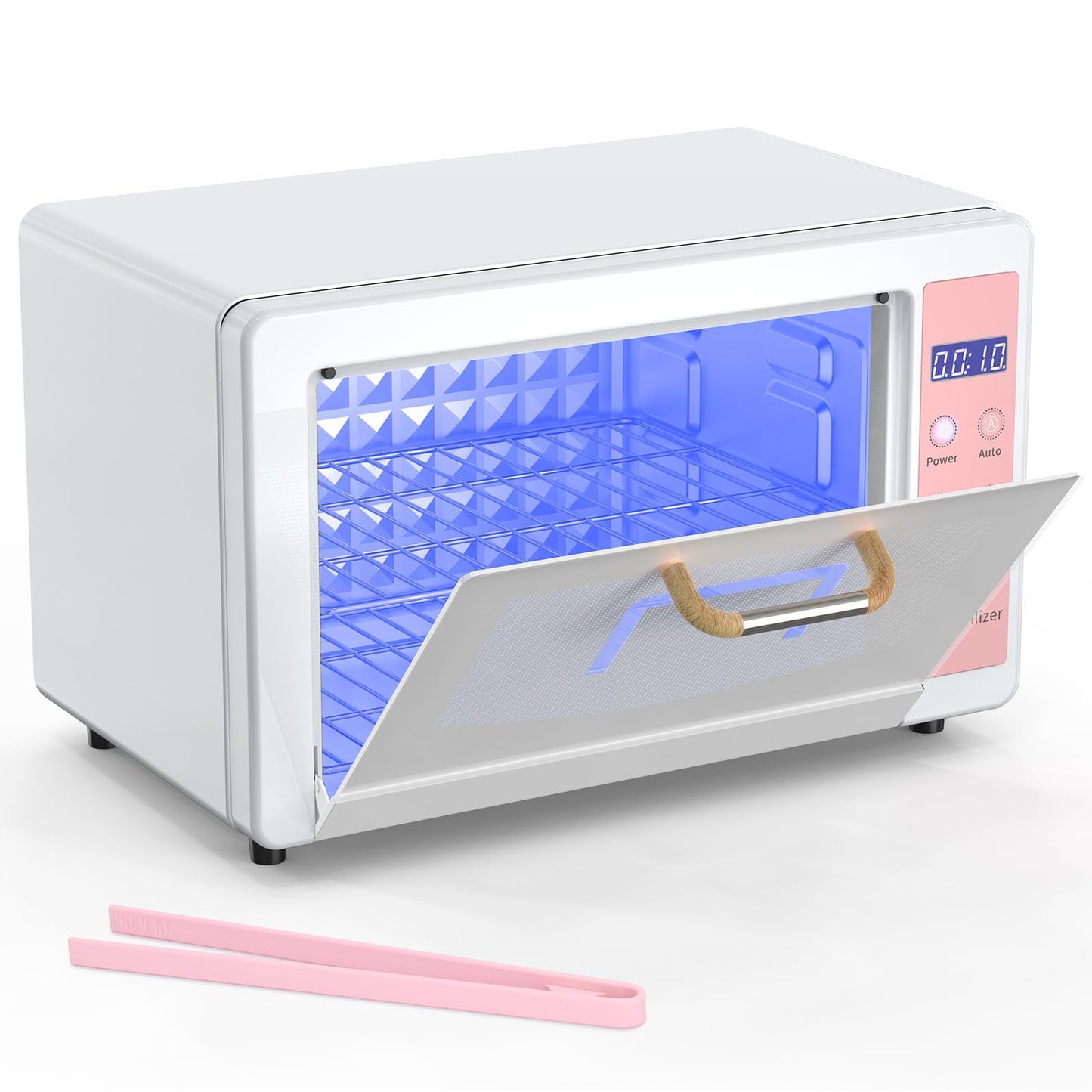 Yofuly 10L Hot Air Cabinet for Nail Tools, Large Capacity Storage Organizer with Shelves, Dryer & Warmer for Salon, Spa, Esthetician, Home Use – Pink, Durable Aluminum Alloy