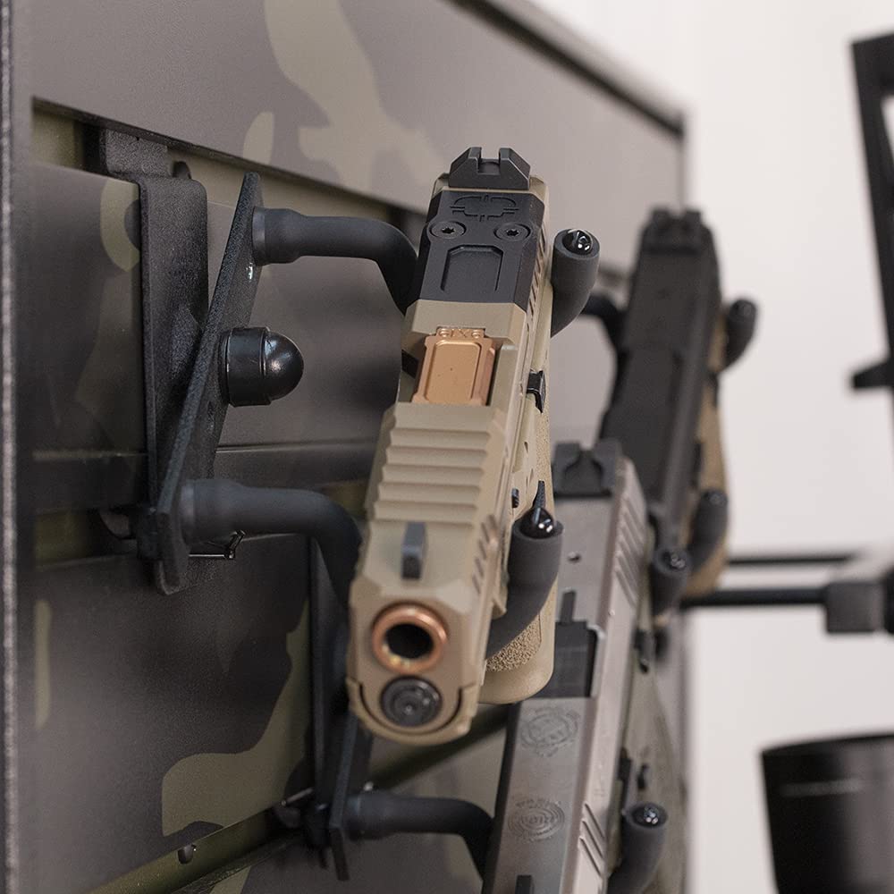 Hold Up Displays Pistol Holder for 3" Slatwall Handgun Display
