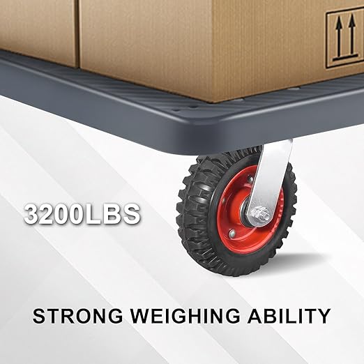 6 Inch Caster Wheels, Casters Set of 4 Heavy Duty, Industrial Castors for Moving Needs, Plate Castor Wheels Perfect for Furniture, Equipment (6INCH Swivel,4pk)