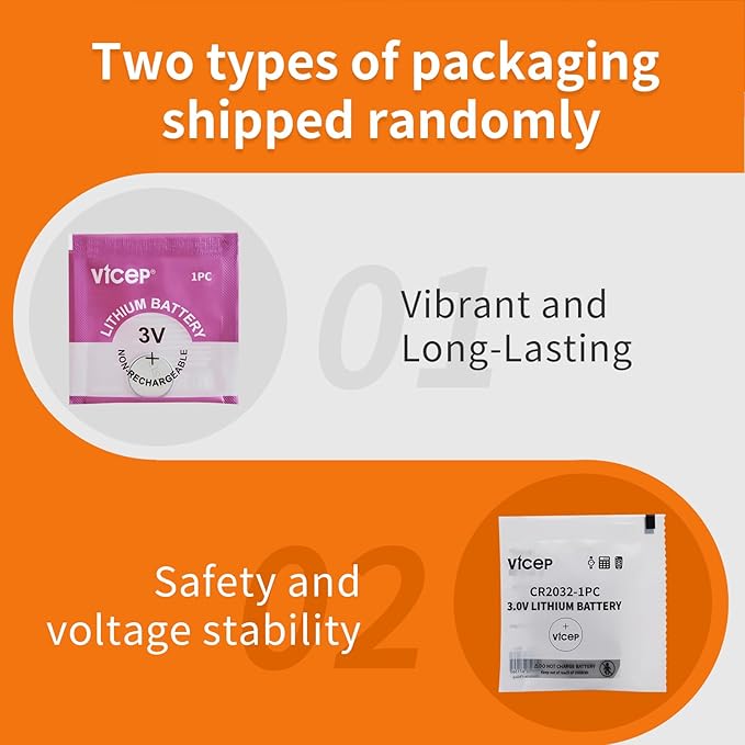 6-Pack CR2032 Lithium Battery 3V Coin Cell Compatible with Car Key Fob, Watches, Calculators, Led Lights & More, Individual Wrapped
