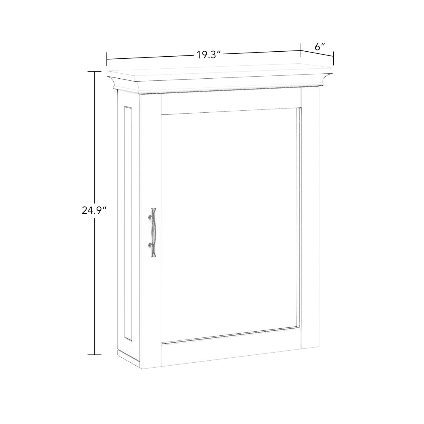 RiverRidge Somerset Wall Cabinet with Mirror Medicine Cabinet with Soft-Close Hinges & Adjustable Shelf Bathroom Mirror with Storage Shelves