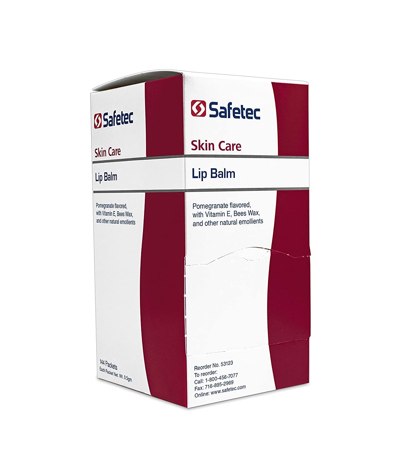 Safetec Lip Balm Pomegranate Flavored, One color, 144 Count