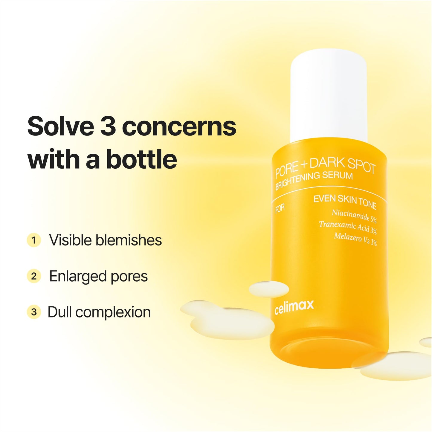 celimax Pore+Dark Spot Serum 30ml | Gel-like Serum for Enlarged Pores with Niacinamide, Tranexamic Acid, Pore Minimizer, Non-Irritating, Hydrating, For Sensitive Skin, hyperpigmentation