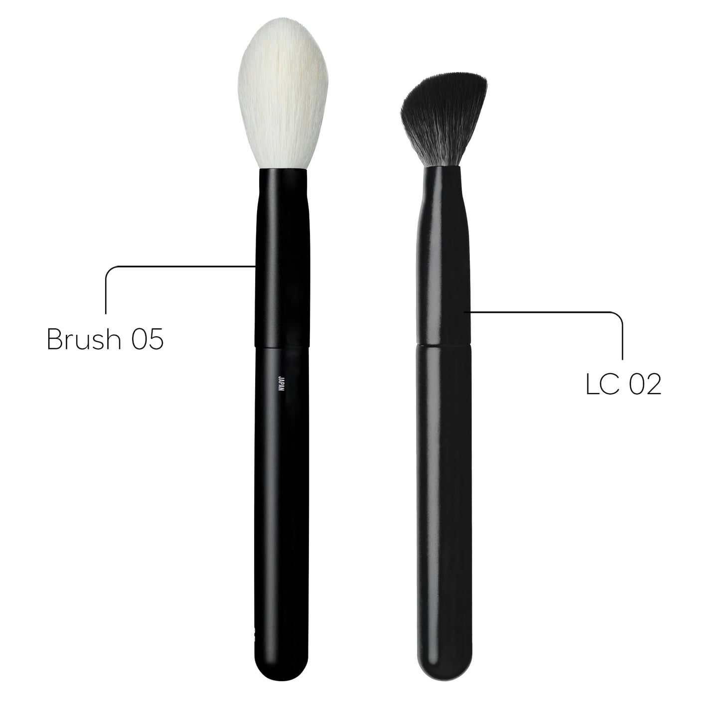 rephr Complexion Duo: Brush 05 for Powder Based Products and Brush LC 02 for Liquid Based Products