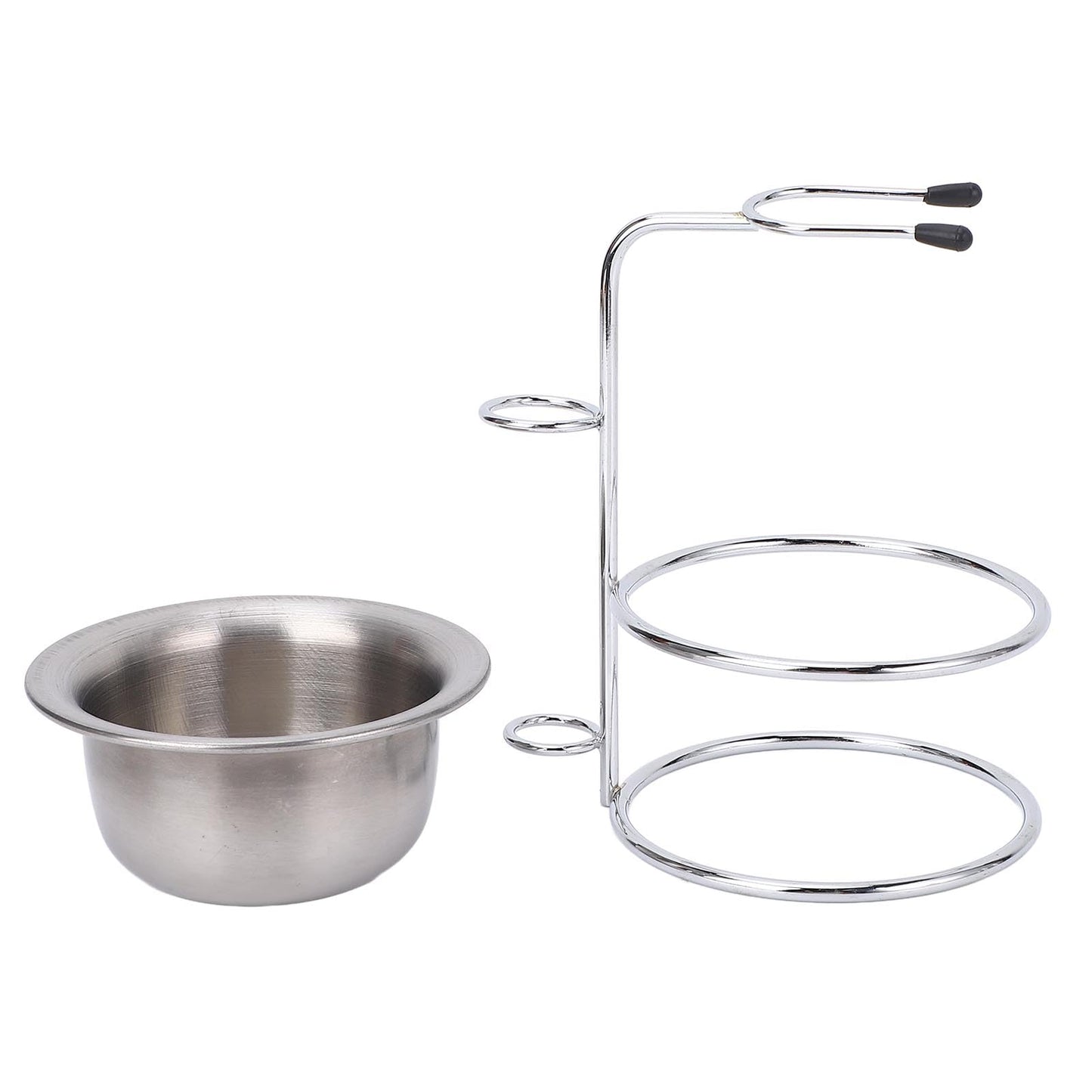 MOUMOUTEN Shaving Set, Metal Shaving Brush Holder, Stainless Steel Shaver Soap Bowl Set for Man, Husband, Father, Valentine's Day