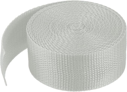 MECCANIXITY Lightweight Polypropylene Webbing Strap 2" 5 Yard Backpack Strapping Band Pale Grey for Outdoor Luggage Cargo Straps