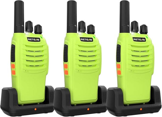 Retevis H-777 Walkie Talkies for Adults, 2 Way Radios Rechargeable Walkie Talkies Long Range, Portable FRS Two-Way Radios, Emergency Alarm LED Flashlight Type C Charger for Family Outdoor Trip(3 Pack)