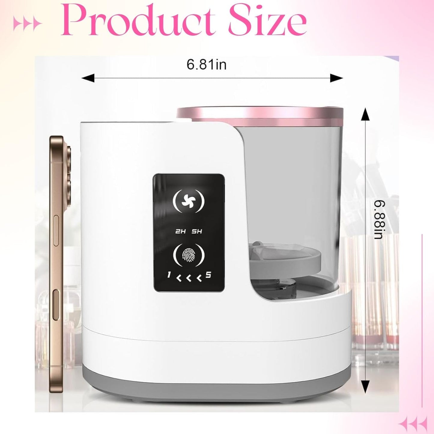 Electric Makeup Brush Cleaner Machine with Automatic Drying, Portable Brush Cleaner for Sensitive Skin, Large Makeup Brushes & Daily Beauty Routine, Professional Makeup Brush Cleaning Tool