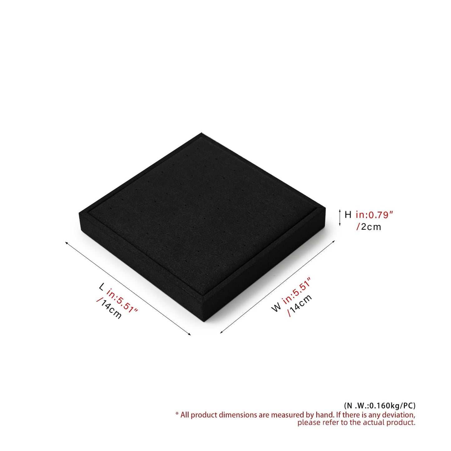 Oirlv Black Microfiber Jewelry Stud Earring Tray Display Tray Interchangeable Modular Jewelry Tray