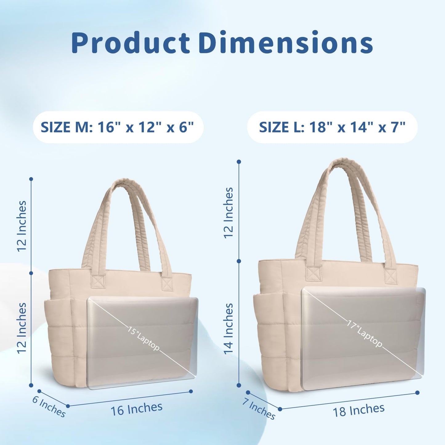 TOPDesign Puffer Tote Bag for Women, Lightweight Puffy Handbag with Compartments & Cosmetic Bag, Quilted Shoulder Bags for Work, Travel, Gym, Gifting (M Bandanna)