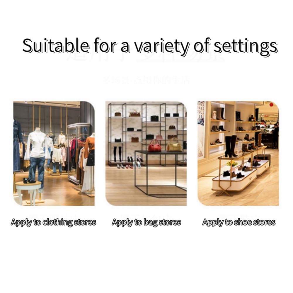 2-Tier Stepped Display Stand for Clothing Stores, Heavy-Du Shoe & Handbag Retail Shelf, Modern Standing Display Tables for Enhanced Visibili & nizat