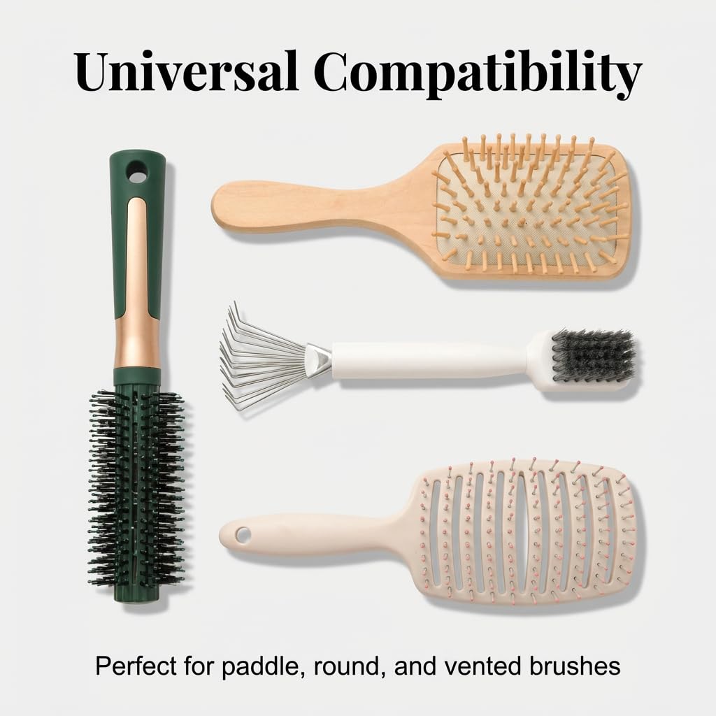 Hair Brush Cleaner 2-in-1 with Steel Wire & Bristles Bristles+Rake Deep Clean (1 PCS)