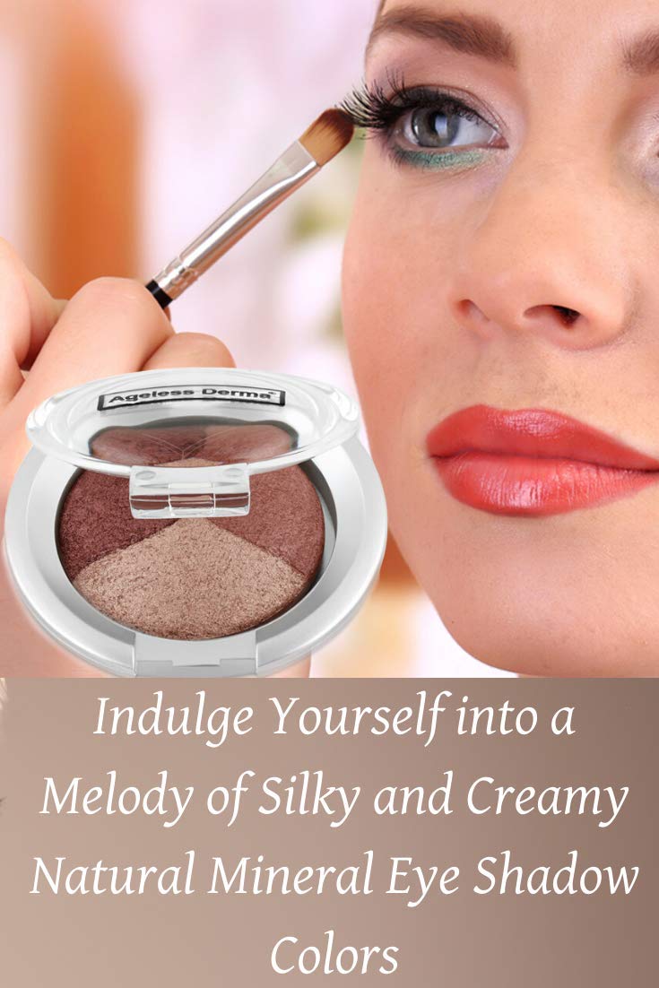 Ageless Derma Mineral Makeup Baked Eyeshadow trio-Vegan Eye shadow (Smokey)