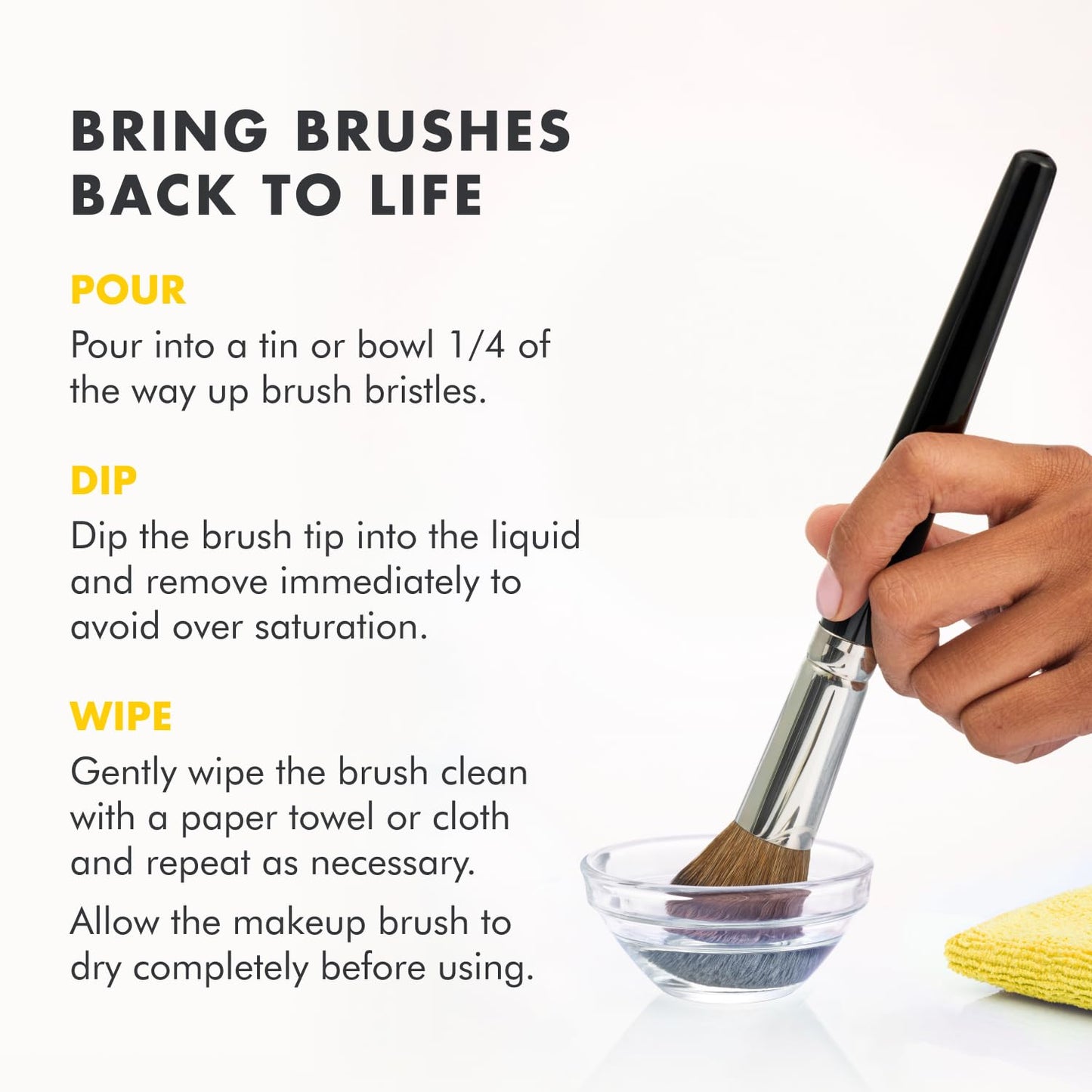 CINEMA SECRETS Original Makeup Brush Cleaner Solution & Spray Combo - Professional Cleanser for Makeup Brushes - Quick-Drying & Rinse-Free - Removes Built-Up Make Up - Lemon (16 fl oz & 2 fl oz)