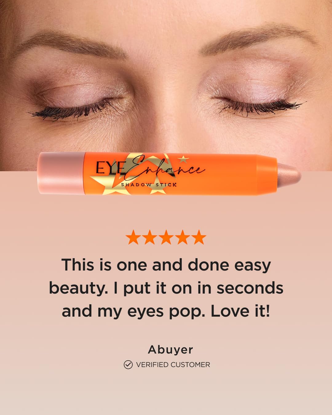 LWYA Eye Enhance Cream Eyeshadow Stick - 3-in-1 Shadow, Liner & Highlighter, Brush-Free, Blendable, Crease-Proof, Long-Lasting, Vegan, (Lilac)