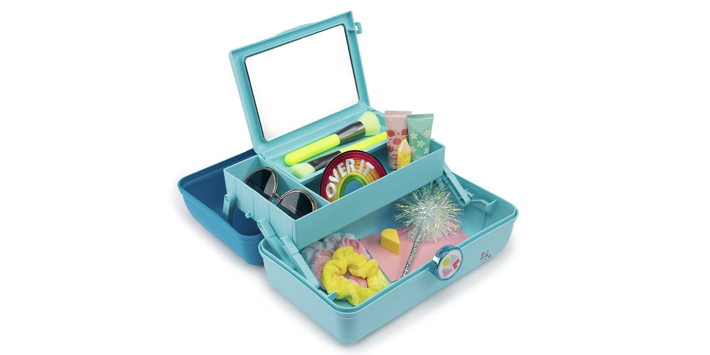Caboodles On-the-go Girl - Forever Fun Cosmetic Organizer, Make-up & Accessory Case, Turquoise Over Sky, 1 count (CAB56264B)