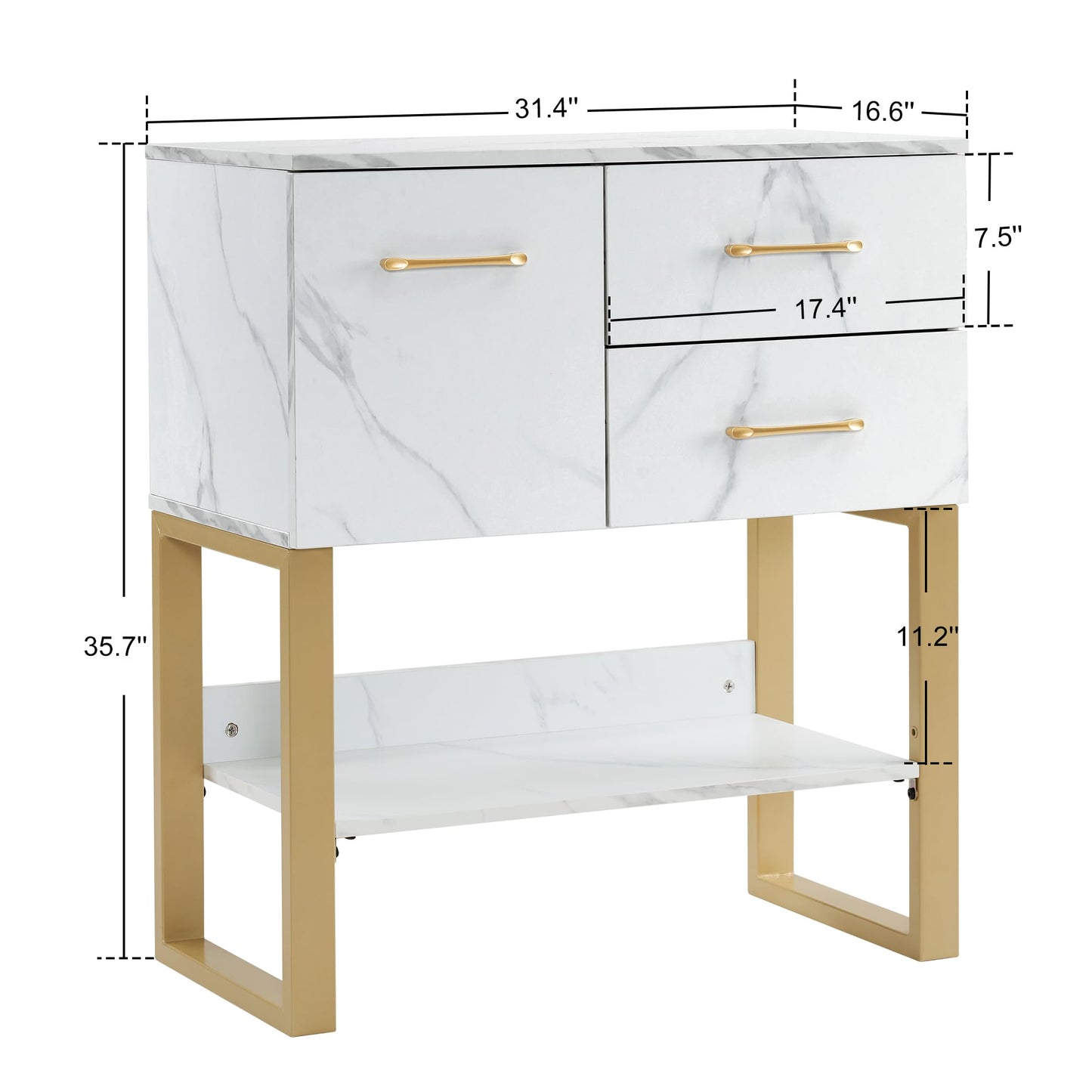 BarberPub Beauty Barber Station, Spa Wall Mount Storage Cabinet, Salon Equipment for Hair Stylist, Spa Beauty Makeup Organizer, 31.4"(L) x 16.5"(W) x 35.7"(H) 3185 (White)