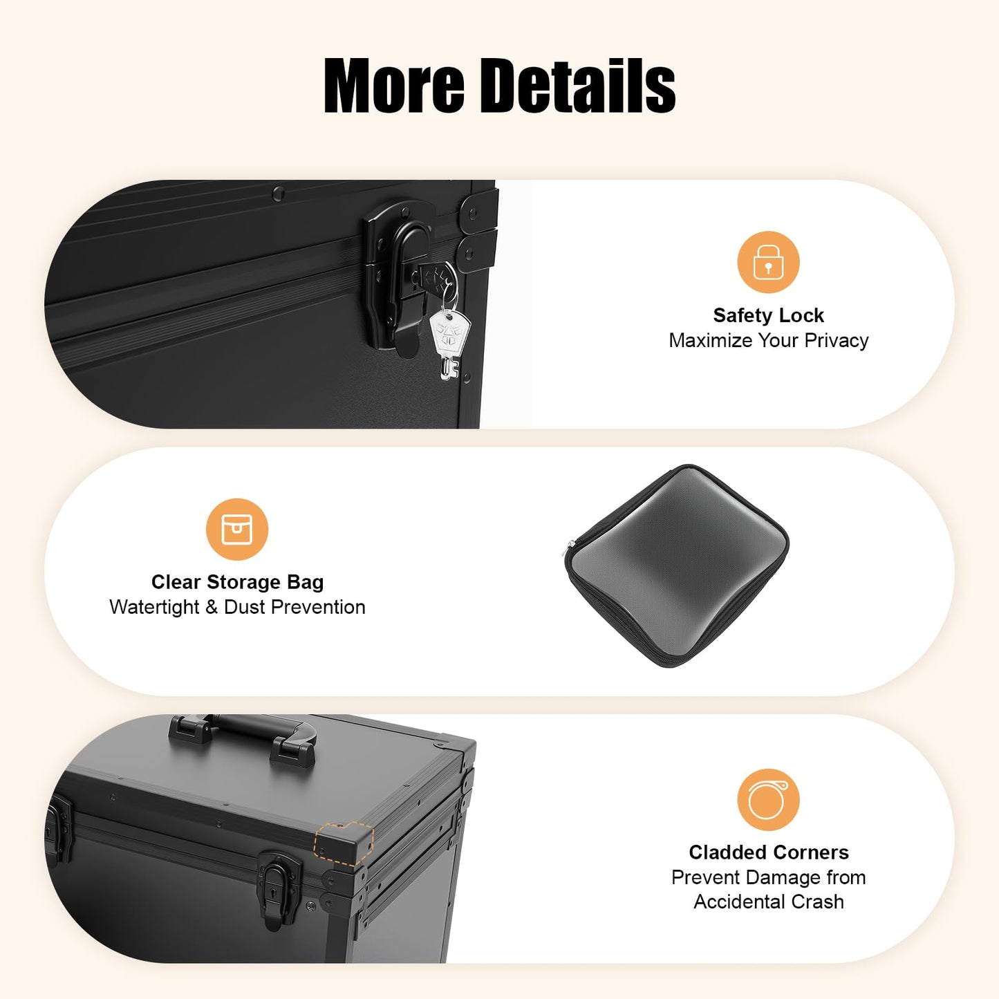 banborba Professional Rolling Makeup Case 4 Drawers Pro Makeup Artist Cosmetic Train Case Hairstylist Travel Case Portable Make Up Station with Multiple Compartments & 6 Swivel Wheels - Black