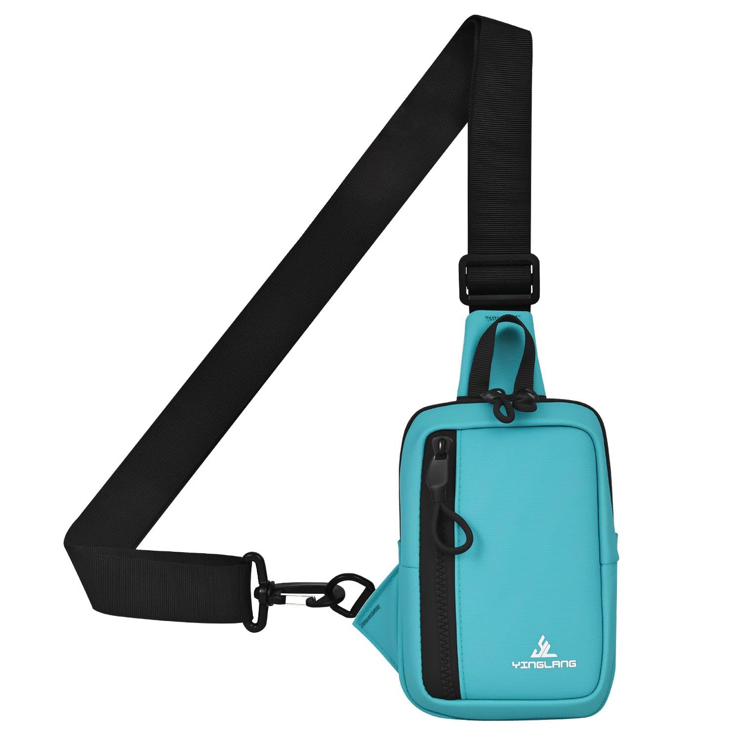 JIMYAO Mini Sling Bag for Men/Women, Waterproof Utility Chest Bag Crossbody Backpack for Hiking Travel Sports Running (Lake Blue)