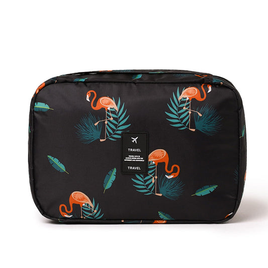 L&FY Multifunction Portable Travel Toiletry Bag Cosmetic Makeup Pouch Toiletry Case Wash Organizer (Trifold Black, Plus Size)