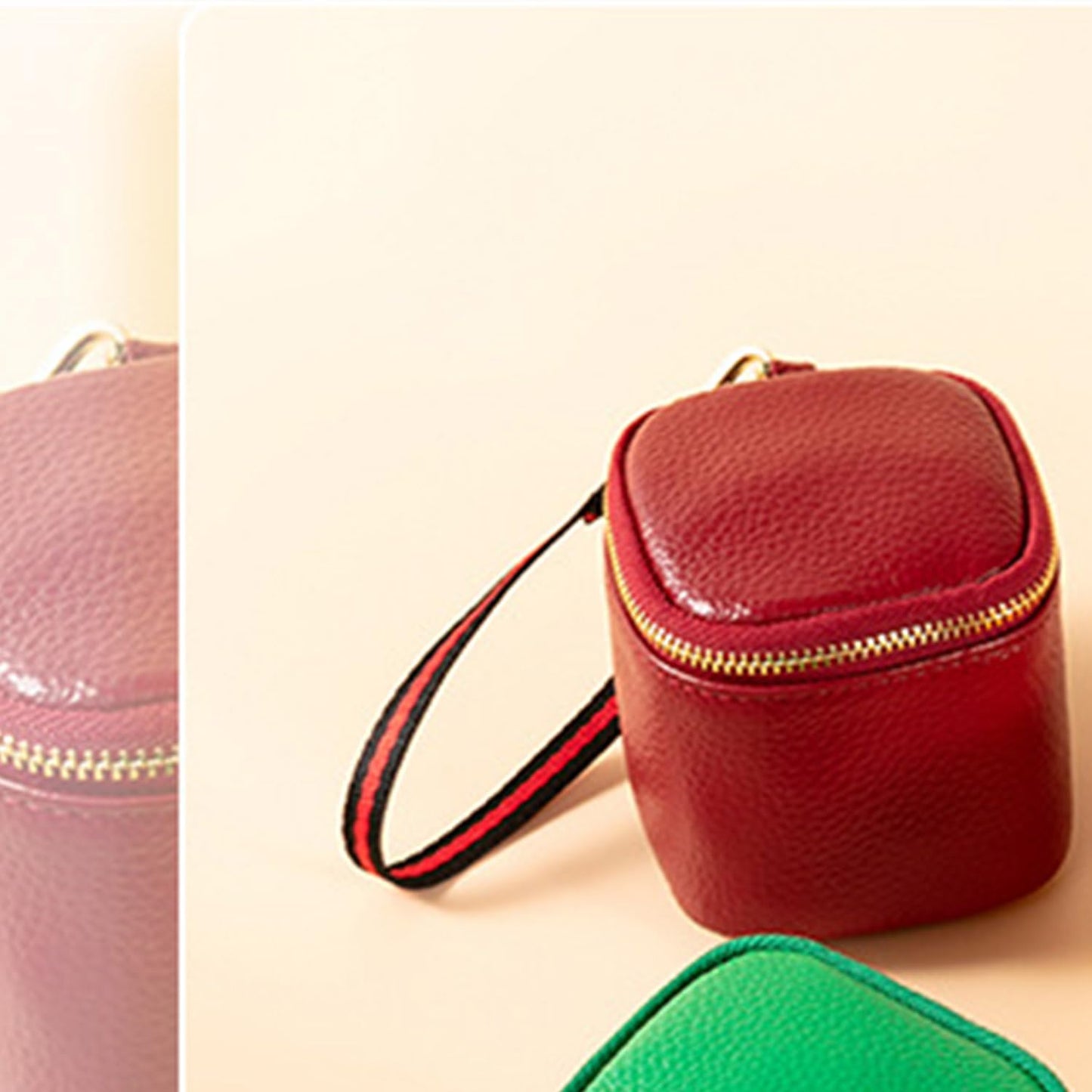 YRMLYMOP Travel Makeup Bag, Portable Makeup Bag, Mini Makeup Bag, Used For Jewelry, Lipstick, Makeup Box, And Small Item Storage (claret)