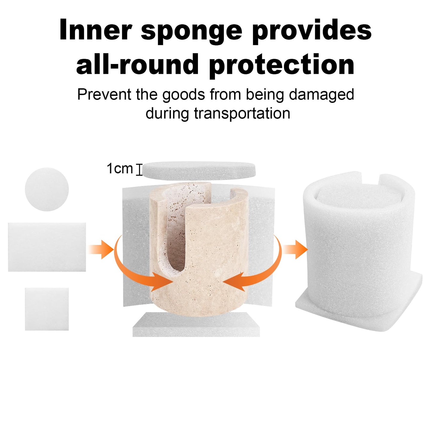 Natural Travertine Sponge Holder for Kitchen Sink Counter w A Plant-Based Kitchen Sponge, Fast Drying, Durable, Compact, Wabi-Sabi & Unique Sponge Caddy, Sink Organizer, Beige Travertine Home Decor
