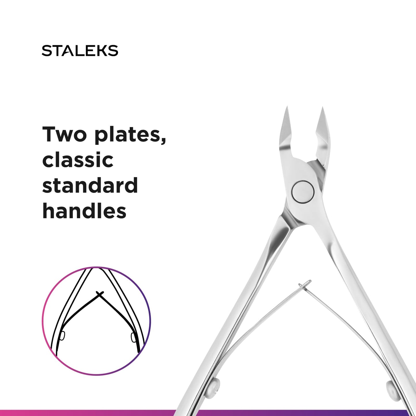 STALEKS PRO Expert 90 7mm Professional Cuticle Nippers – Stainless Steel Skin Nippers for Manicure