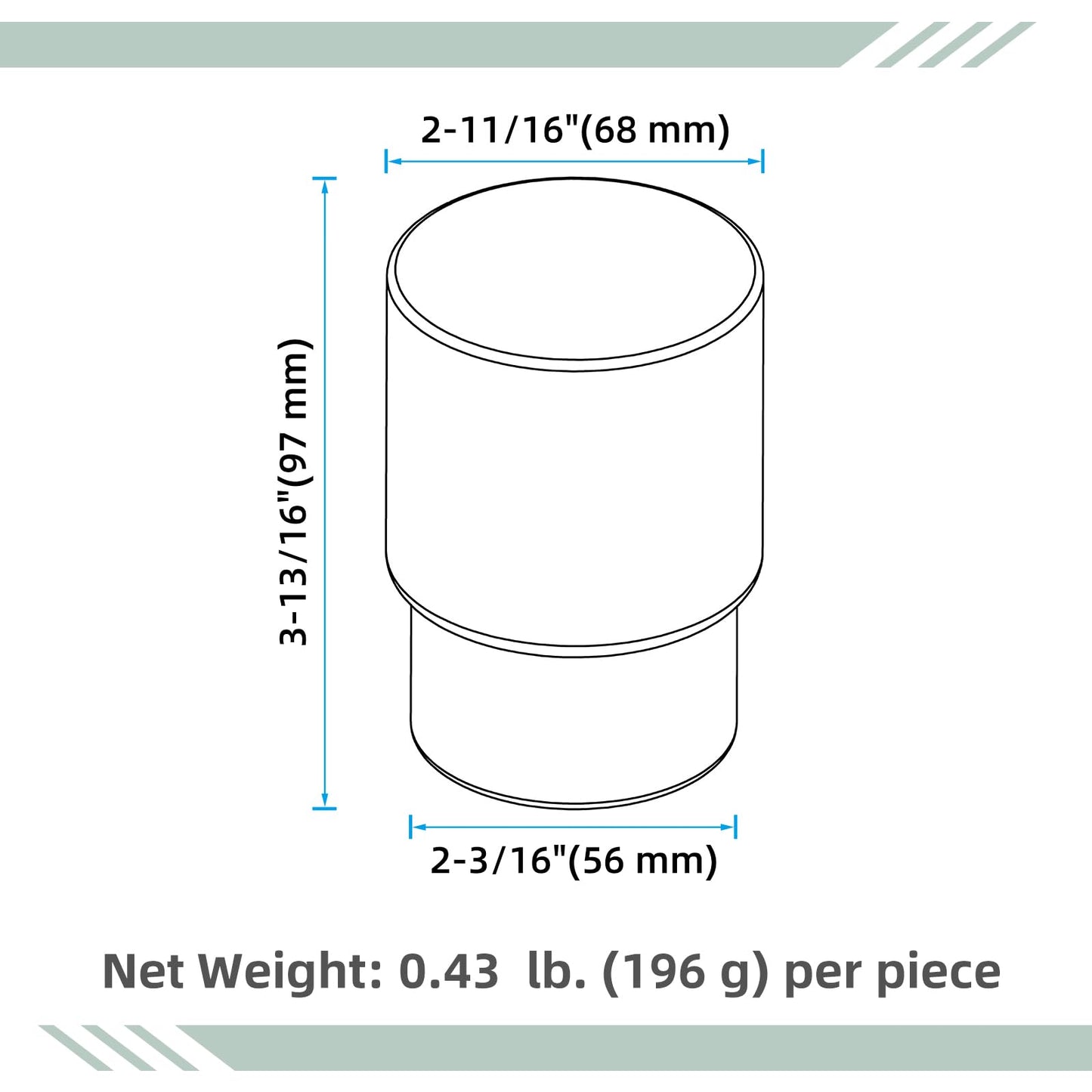 Aomasi Toothbrush Holders for Bathroom, 2 Pack Transparent Glass Tumbler Cups, Modern Thick Glassware