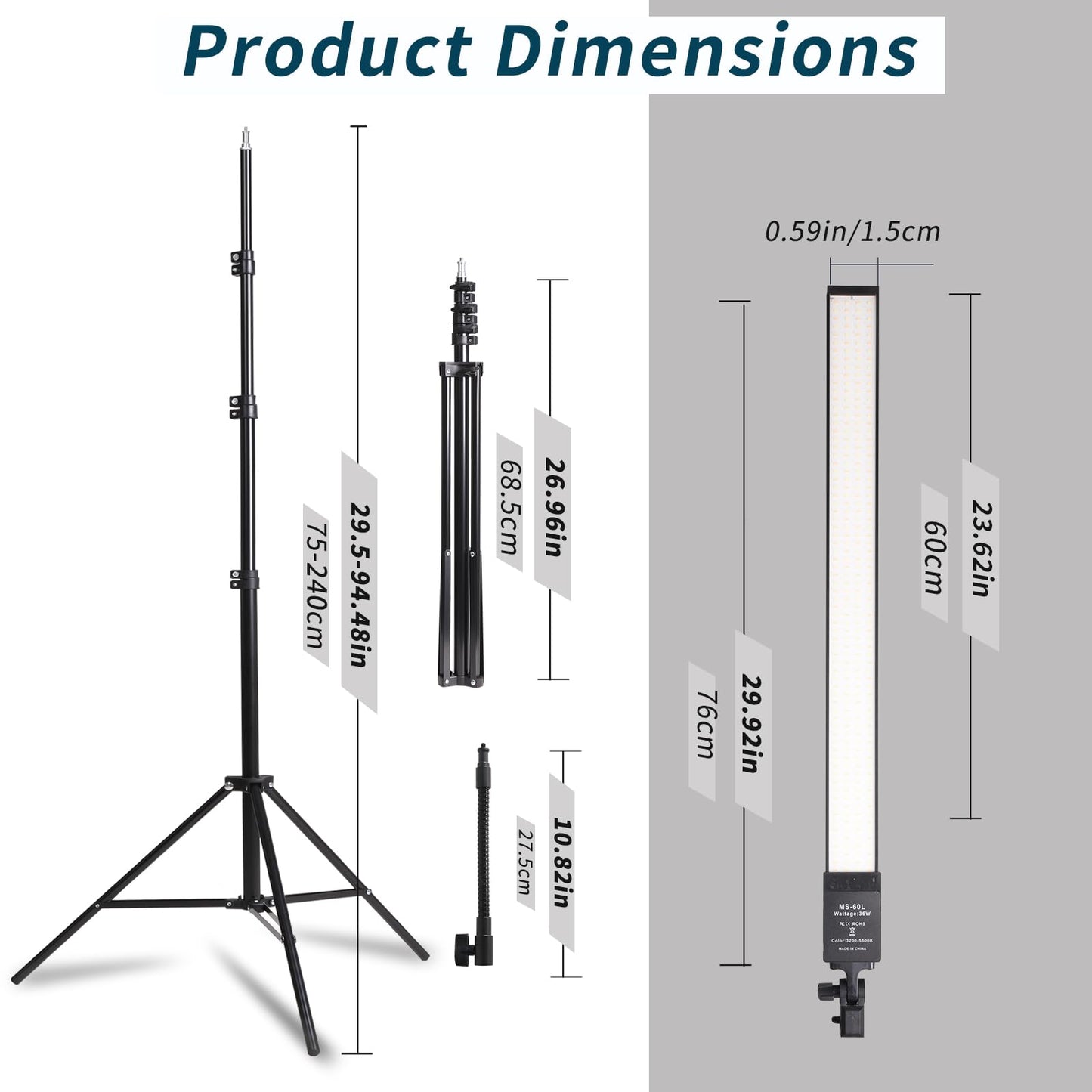 FEIFANTEAM LED Photography Light Kit for Studio Portrait Photography, Live Streaming, YouTube Video Shooting, Tattooing, Eyebrow Tattooing, Eyelash Beauty, Beauty Lighting