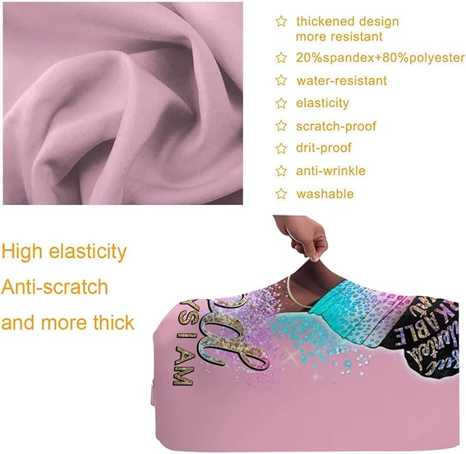 Travel Suitcase Protector Light skin african american Elastic Protective Washable Luggage Cover With Concealed Zipper Suitable For 18-32 Inch (L (for 25--28 inch luggage))