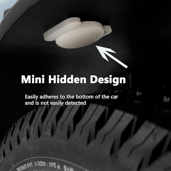 Tracker Device for Vehicles,No Monthly Fee GPS Car Tracker,Anti-Lost Car Locator Works with Find My(iOS Only),Mini Hidden Car Tracker with Magnetic Case (White,1PCS)
