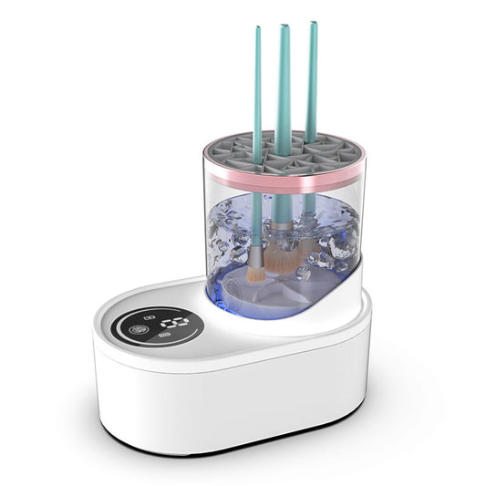Glomora 3 in 1 Electric Makeup Brush Cleaner and Dryer Machine, Automatic USB Rechargeable with High Speed Rotation, Transparent Storage Case for Home, Model HZ-008