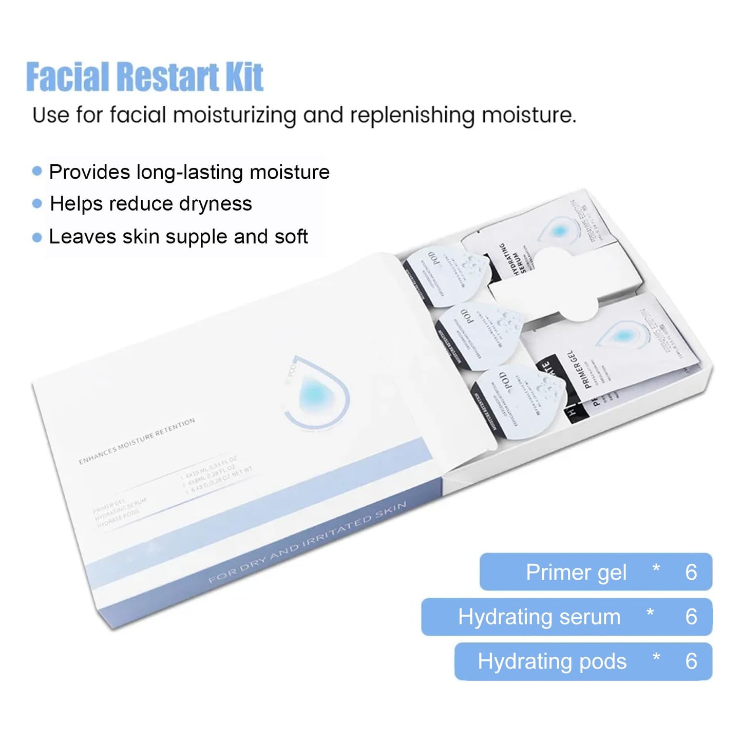 Oxygen Bubble Refill Kit (5 Sets) - 30 Pods + Primer Gel + Serum for CO2 Facial Machine | Salon & Home Spa System