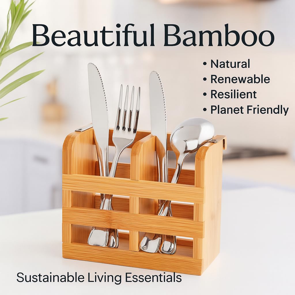 HIC Kitchen Dish Rack Caddy for Folding Dish Drying Rack (#97086), Natural Bamboo
