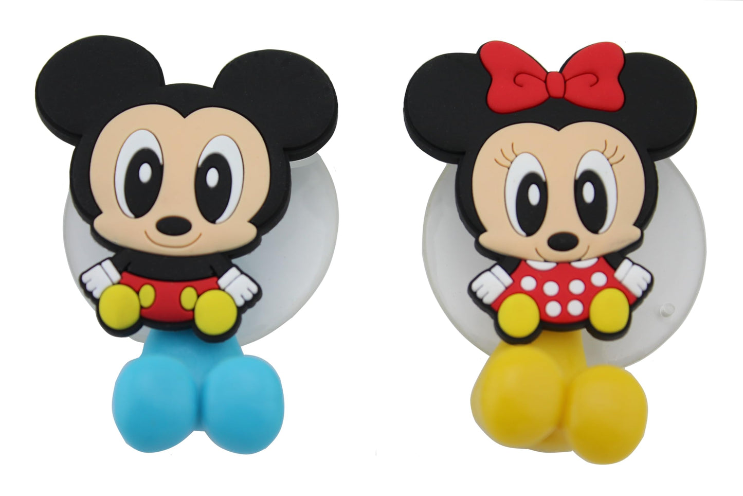 Mickey Minnie 2 pcs Set Toothbrush Holders with Suction Cup for Wall in Bathroom at Home RV Camper Van